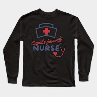 Cupid's Favorite Nurse Fun Valentine's Day Long Sleeve T-Shirt